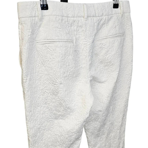 Dolce & Gabanna Womens Floral Embroidered White Cropped Pants Size IT 42 US 6 - Picture 11 of 11